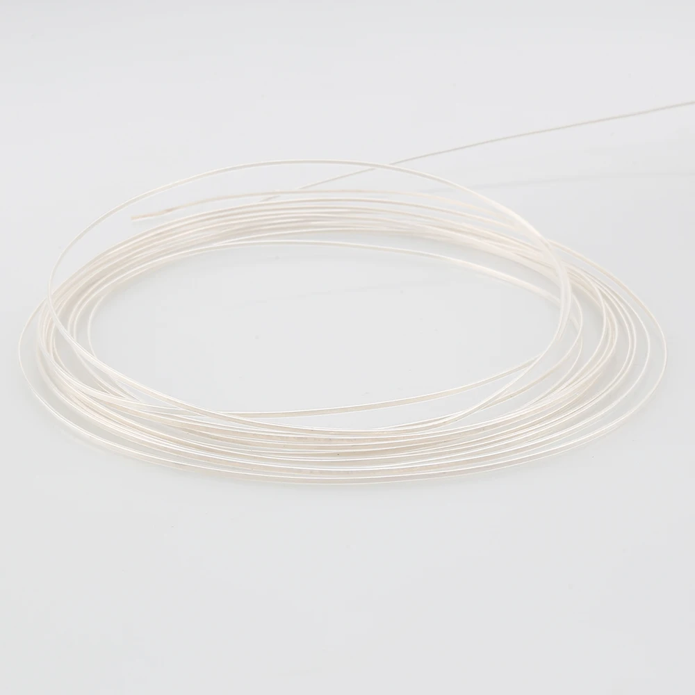 Cable Rectangular de plata de ley 4N 0803 de alta gama, Cable de Audio de 0,78mm x 1,3mm, gancho de Cable de alimentación de altavoz DIY