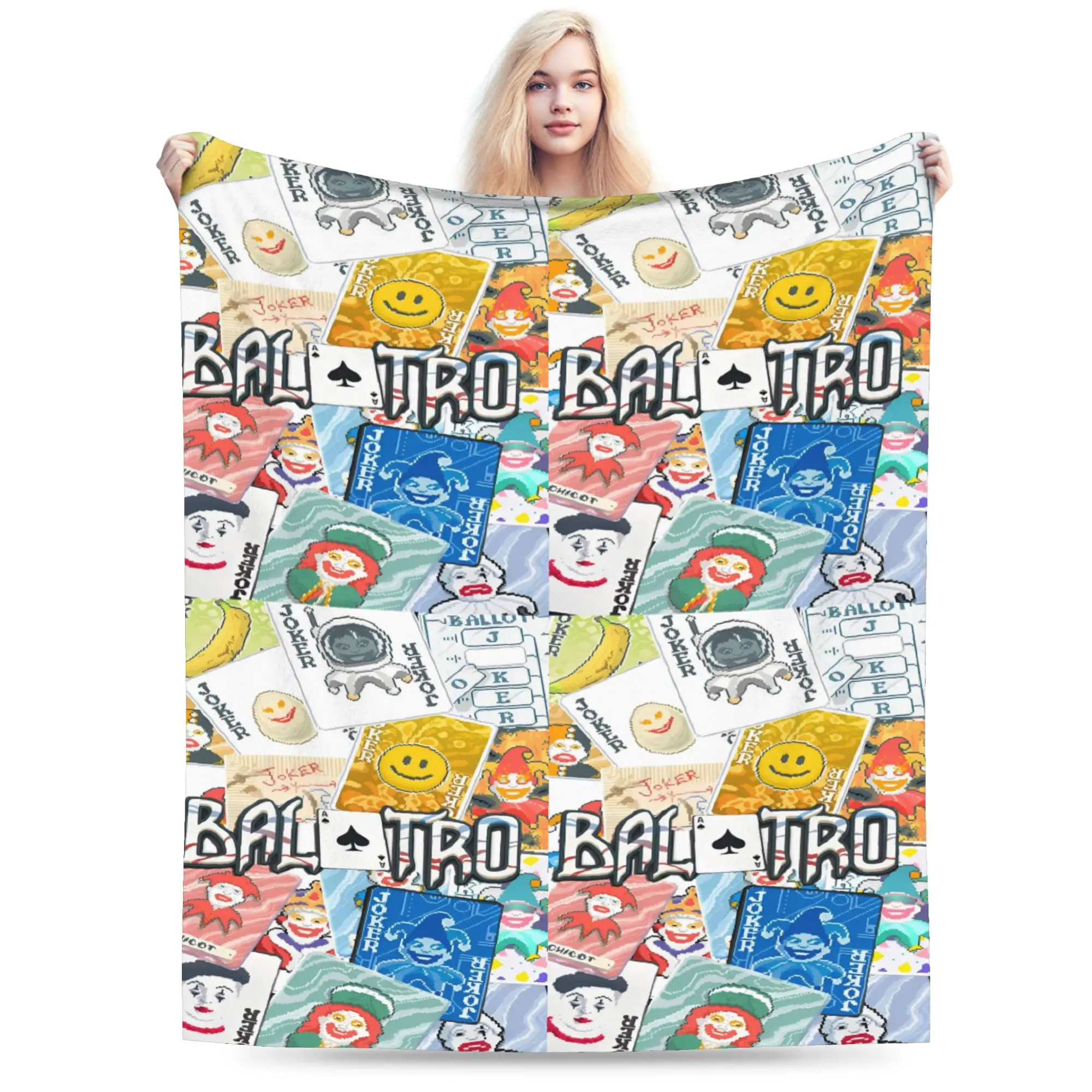 Balatro Joker Poker Game Blankets  Picnic Flannel Throw Blanket For Couch Bed Soft Design Quality Bedspread Gift Idea