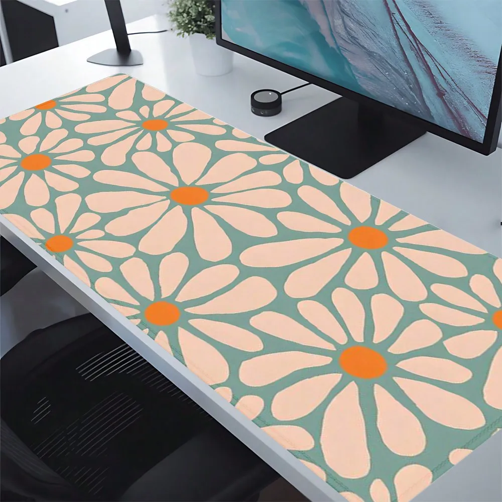 

Flower Mouse Pad Cute Daisy Design Aesthetic Table Pads,XXL Mouse Pad Desk Accessories,suitable for Office and Home Computer Use