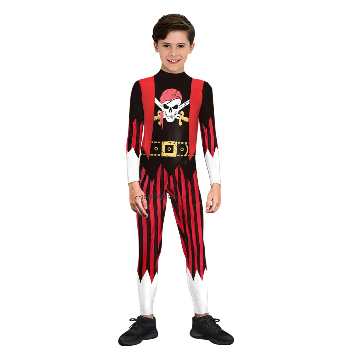 Cosplay Piraten Kostüm Halloween Passenden Outfits Overall Gedruckt Anzug Party Eltern-kind Zentai Bodysuit Zeigen Kleidung