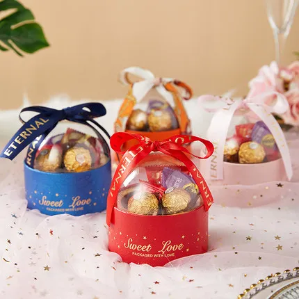 

New Transparent Hemisphere Cake Boxes wedding Favor Candy Gift Box Baby Shower Birthday Party Favor Box Event Party Supplies