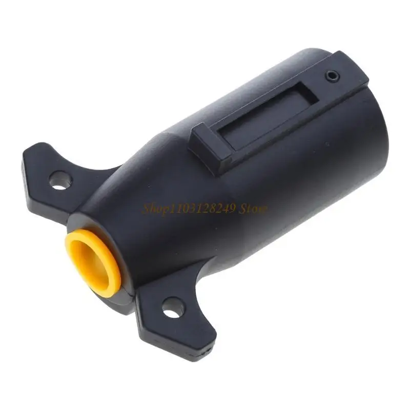 

N5KD 12V 7 Pin Trailer Electric Plug 7-Pole Wiring Connector Adapter Black Truck Plug