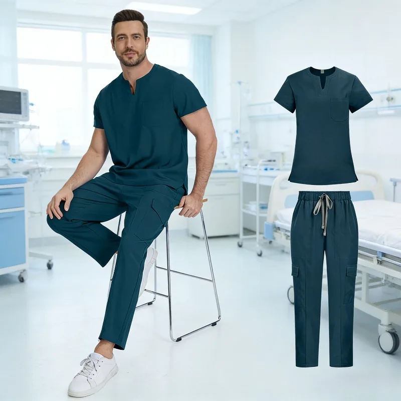 

Scrubs Women Beauty SPA Uniform Pet Clinic Store Veterinary Dentistry Work Clothes Set Nurse Scrubs Set Soft Hospital Uniform