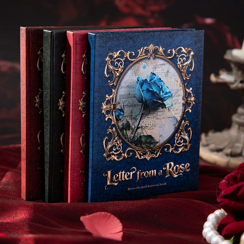 

96 шт./лот, блокноты, материал, бумага, письмо из розы, журнал, мусорный журнал, карты для скрапбукинга, ретро-фон, декоративная бумага