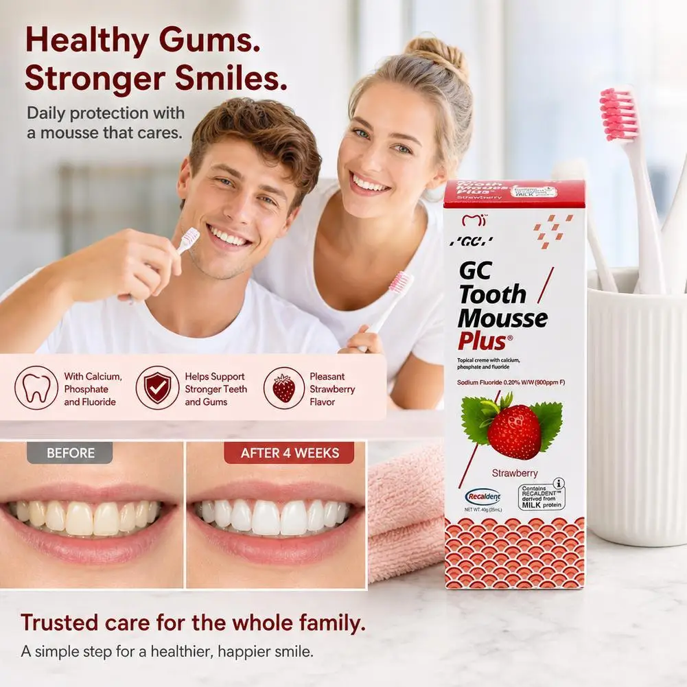 Original GC Tooth Mousse Kinder-Fluorid-Zahnpasta Erwachsenen-Mundpflege Karies-Schutz Anti-Karies Fruchtgeschmack – Detail 11