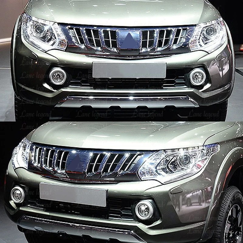 Pickup Accessories Modified ABS Grille For Mitsubishi L200 TRITON 2015-2018 Car Racing Grills Cover Front Hood Bumper Grill