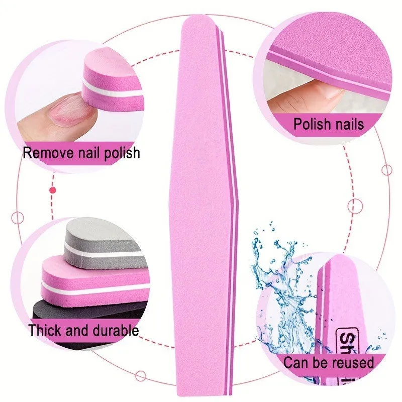 Manicure Tools for Beginners, Manicure Set, Dead Skin Shears, Rubbing Strips, Polishing Strips, Hand and Foot Care