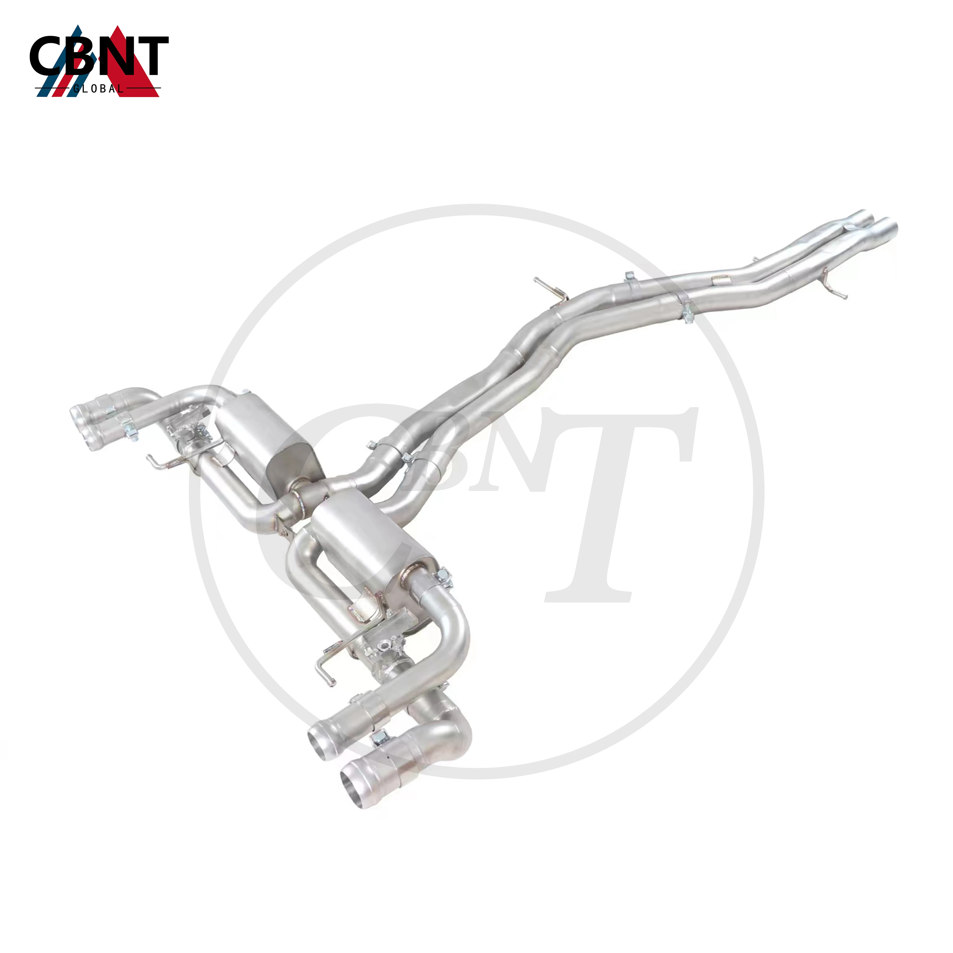 

CBNT Exhaust System for Bentley Bentayga 4.0T Valvetronic Exhaust Catback with Muffler SS304 Stainless Steel Valved Exhaust Pipe