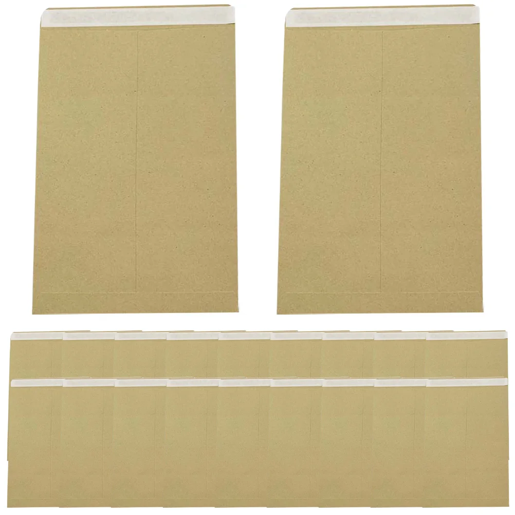 

20 Pcs Kraft Envelope Bag Student Envelopes for School Paper Pouches Thickened File Bags Pockets