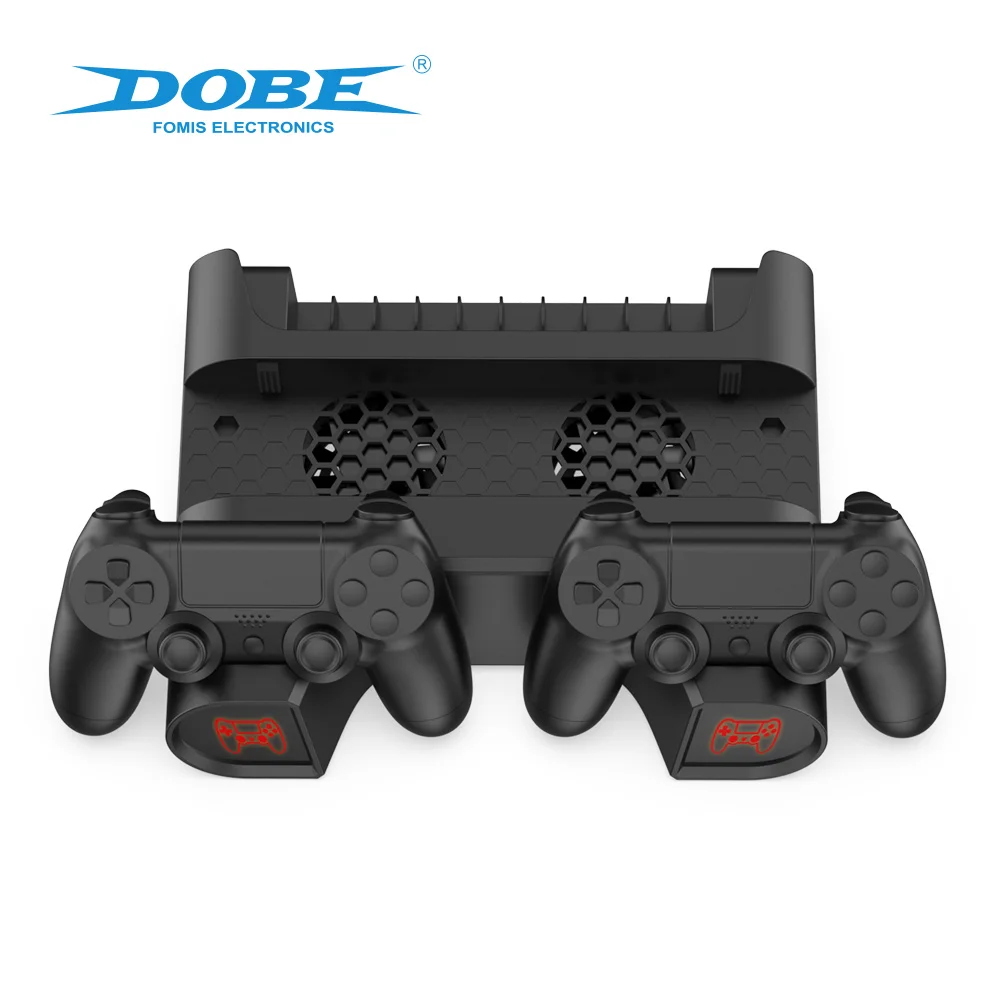 Stazione ventola di raffreddamento con supporto PS4 per Playstation 4/Slim/Pro con doppio controller Stazione dock per caricabatterie con porta EXT