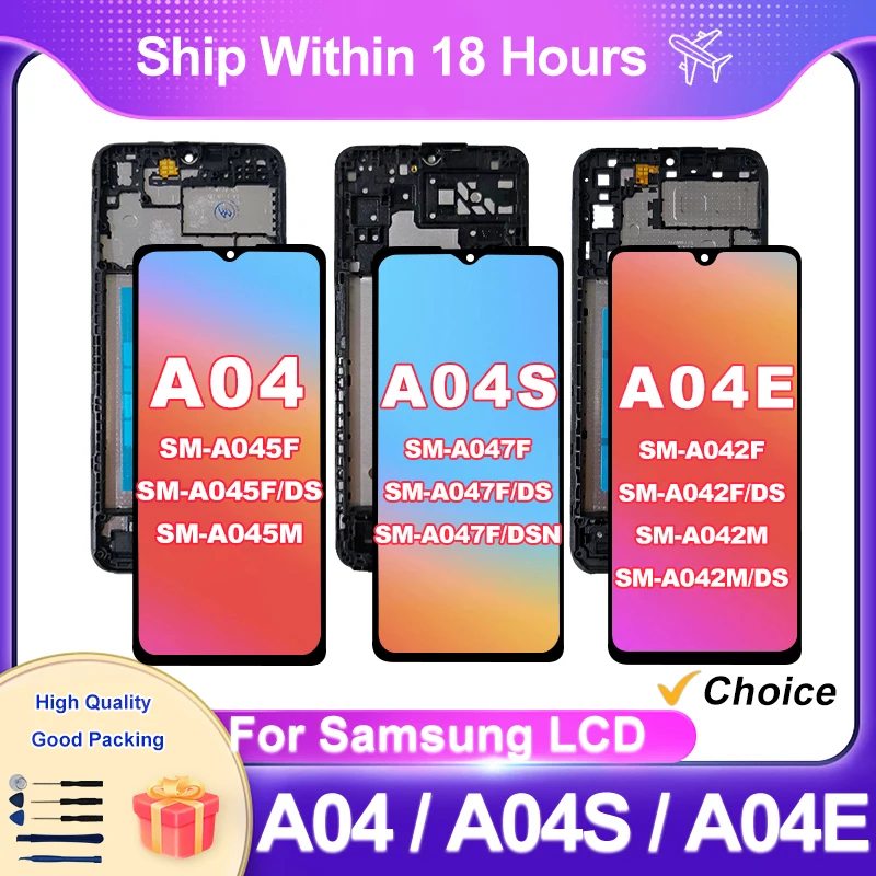 Choice For Samsung Galaxy A04 LCD A04s A04e Display  Replacement Parts For Samsung  A045 A042 A047 LCD Digitizer Assembly