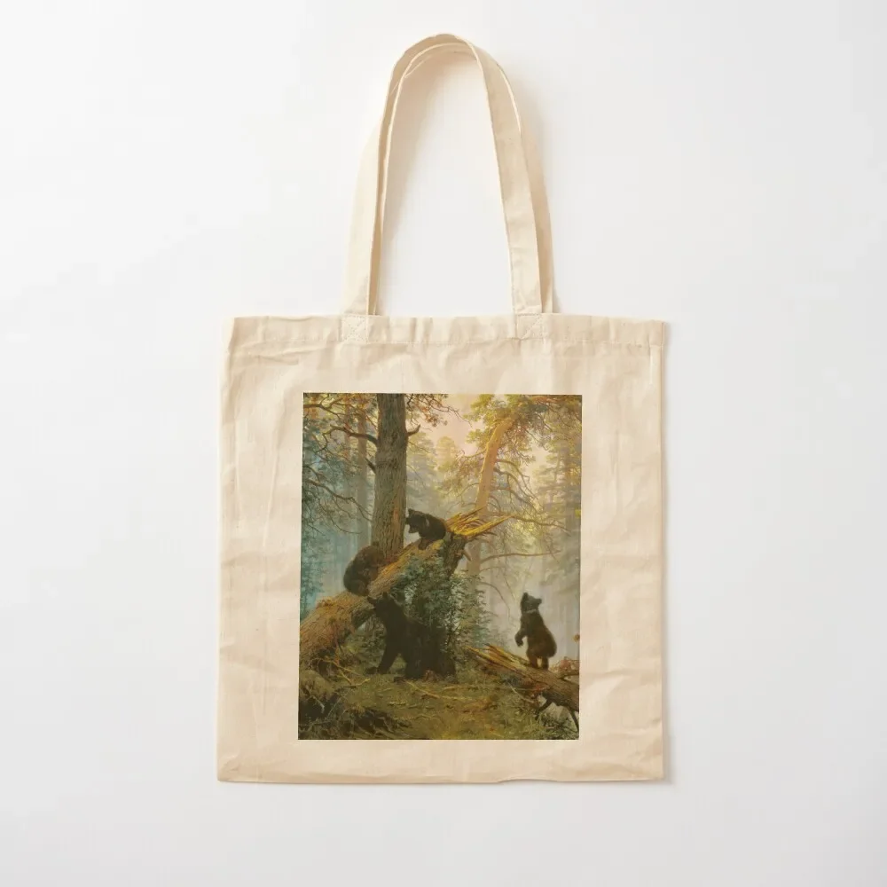 

Ivan Shishkin Morning in a Pine Forest Tote Bag personalized tote bag Portable shopping bag Canvas for women