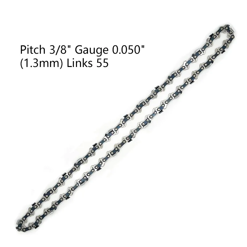 Catena per motosega Passo 3/8" Calibro 0,050" 1,3 mm Lama per sega a scalpello completa 50 52 55 56 57 59 Collegamenti