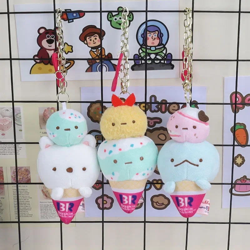 Leuke cartoon Sumikko Gurashi pluche pop sleutelhanger hanger schattig ijs rugzak hanger cartoon pop sleutelhanger vakantie cadeau