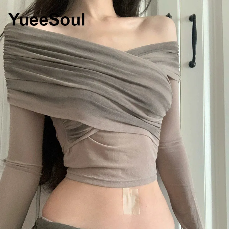 Transparent Sexy Women T Shirts 2024 Summer New Y2K Elegant High Street Soild Slim Tees Korean Style Casual Basic Blouse