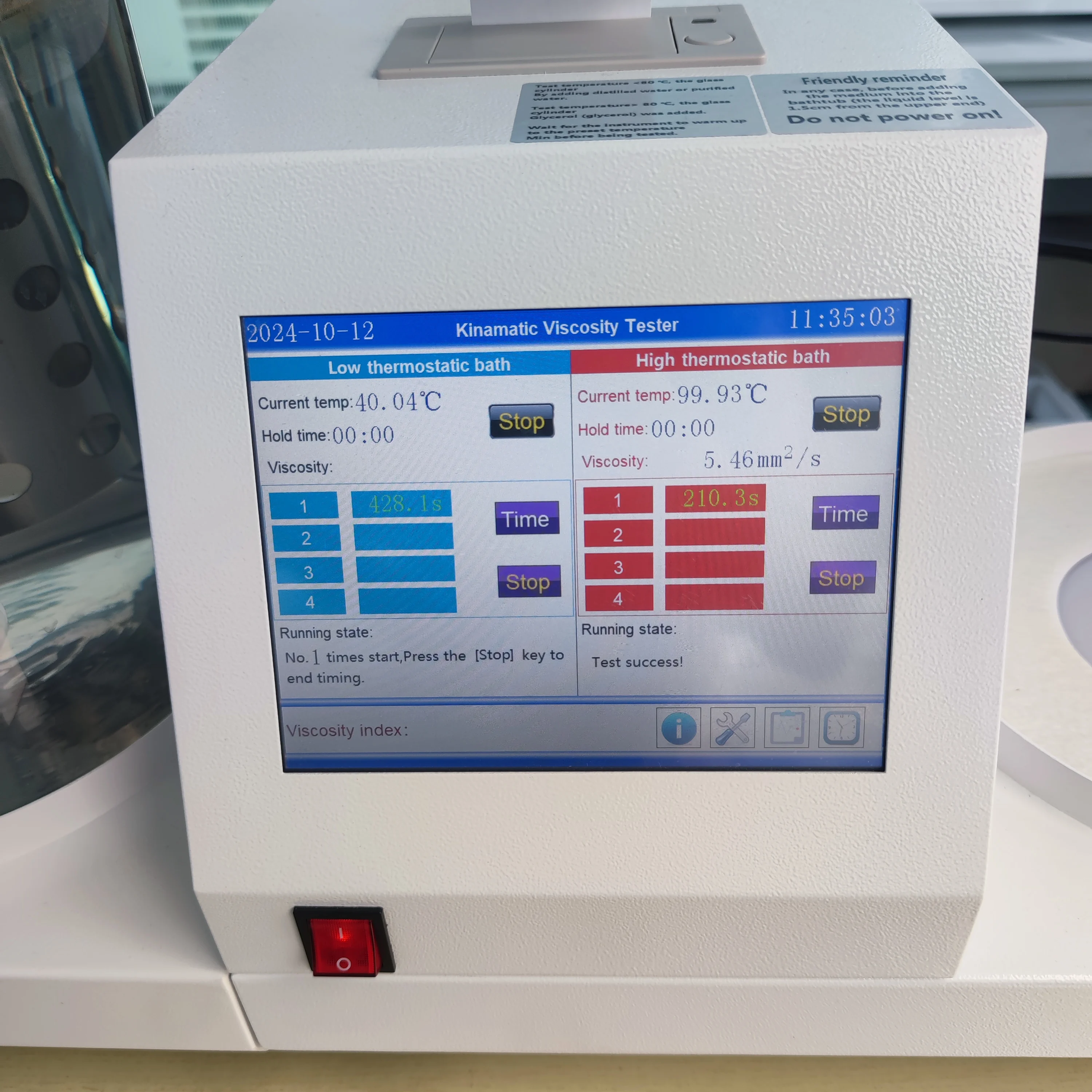 ZWND1001A Automatic Digital Kinematic Viscometer Petroleum Products Oil Viscosity Meter Automatic Viscosity Tester