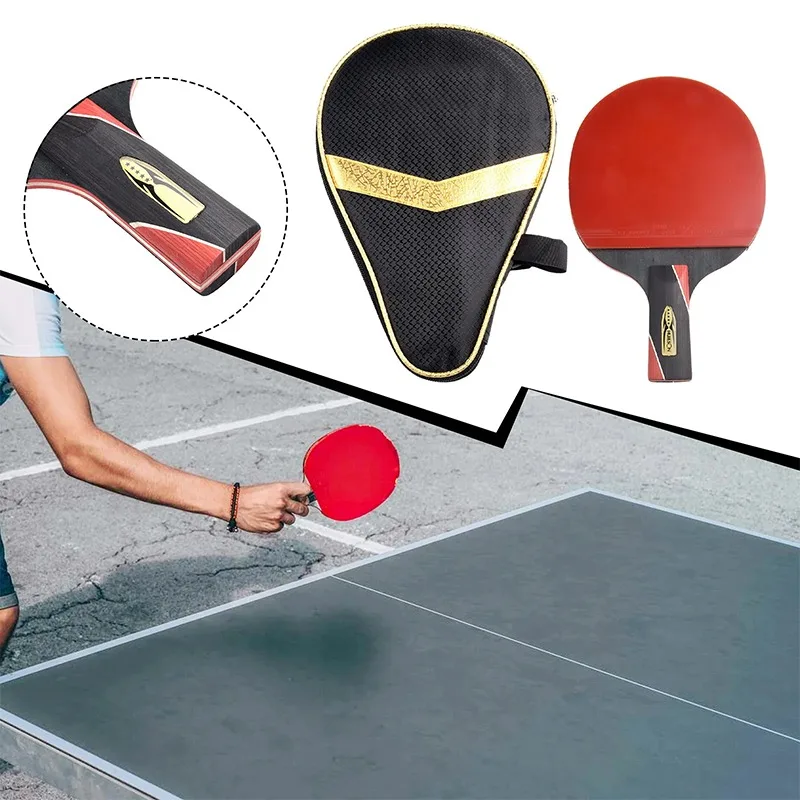 Raquetas de tenis de mesa profesionales individuales, paleta de Ping Pong, estuche rígido de entrenamiento, bate de raqueta de tenis de mesa de