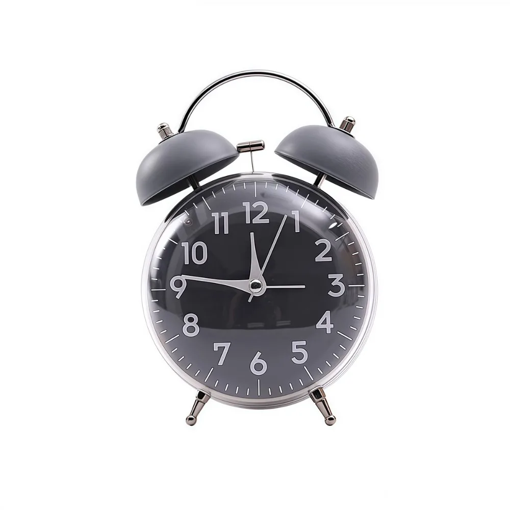 

4 Inch Size Desk Alarm Clock Soft Night Light Loud Alarm Twin Bell Clock Vintage Design Silent Operation Mechanical Clock