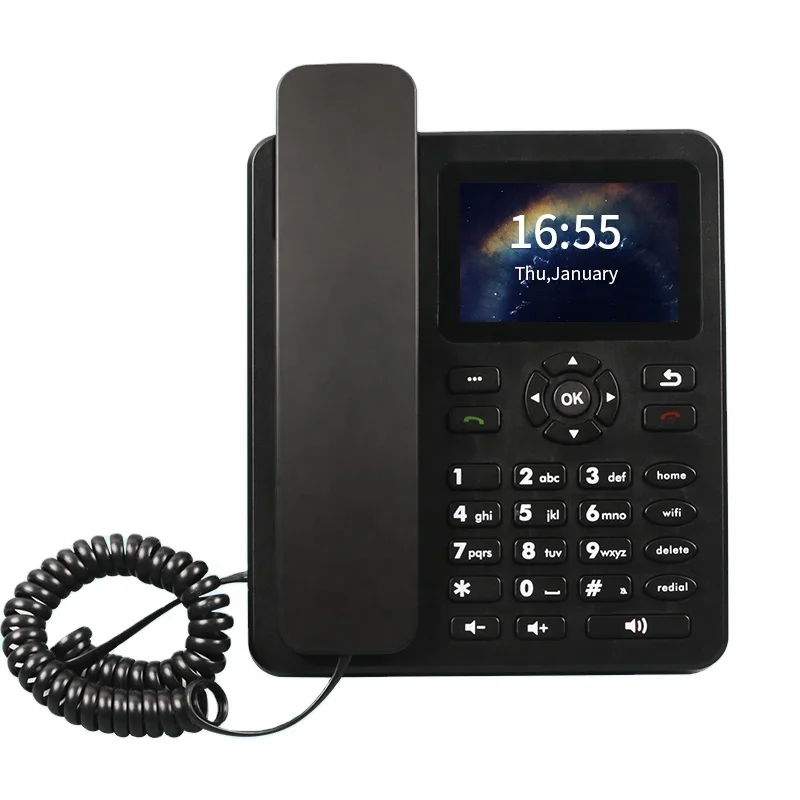 

2G 3G 4G GSM VoLTE 3.5-inch Color Screen Dual SIM GSM Landline Internet Cordless for Office Bluetooth Fixed Wireless Phone