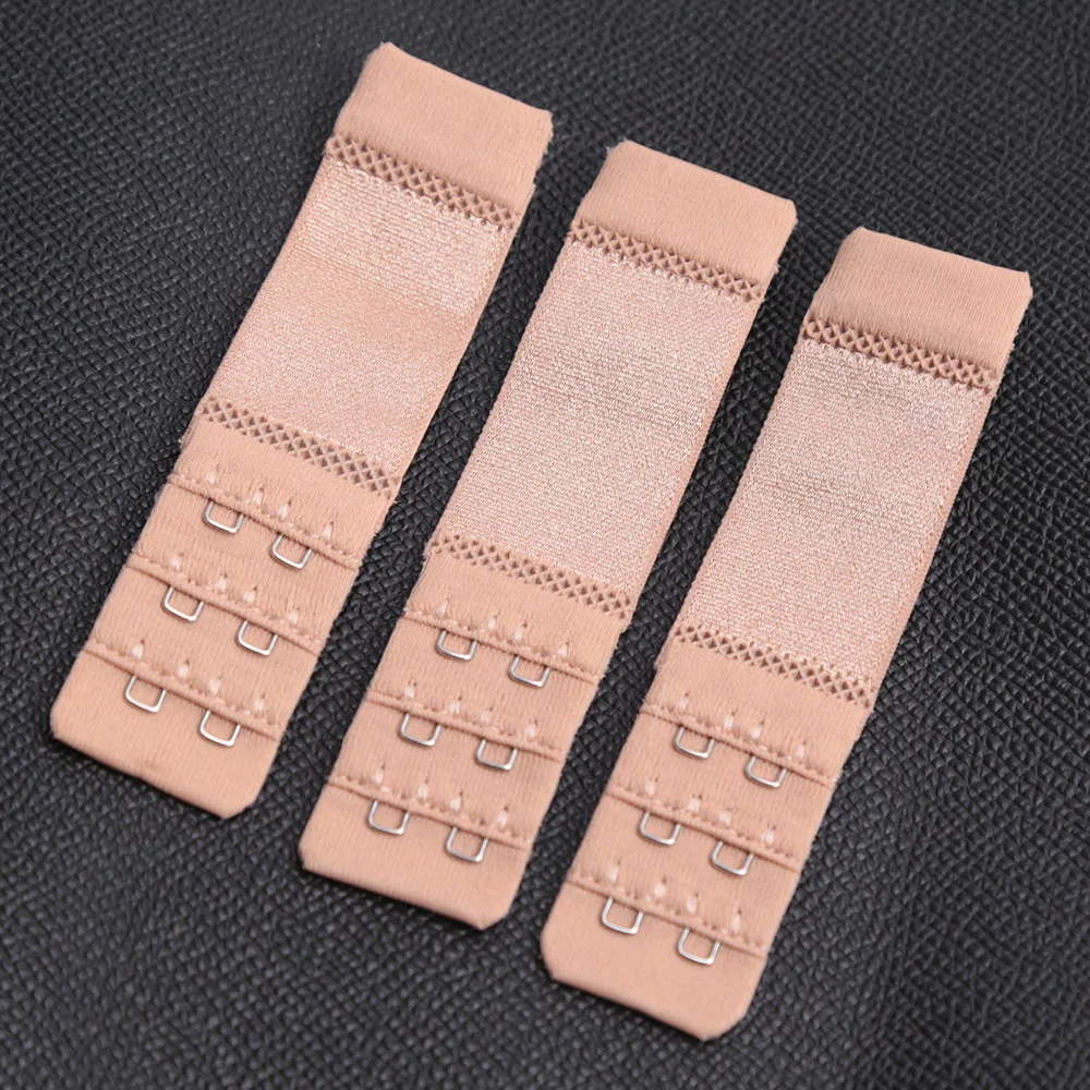 Lot de 3 rallonges de soutien-gorge à 2 crochets et 3 rangées, confortables et élastiques, avec boucles arrière ajustables pour femmes