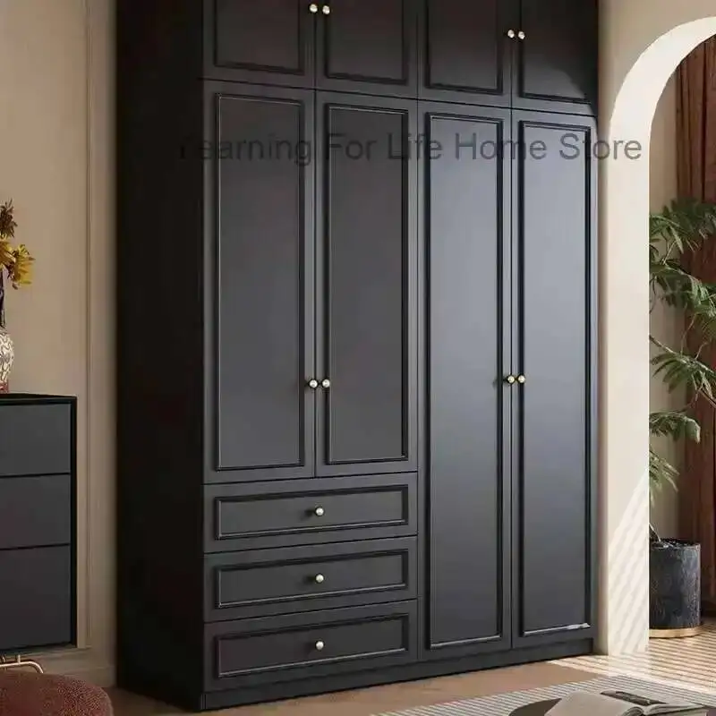 

Doors Wardrobes American Multilayer Glass Storage Throne Cabinet Bedroom Wardrobe Drawers Princess Ropero Postmodern Furniture