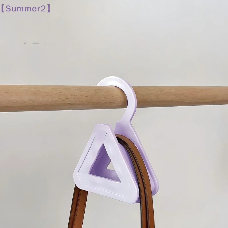 【Xia2】Plastic Triangle Bag Hanger Handbag Hat Scarf Storage Rack Wardrobe Backpack Hook Holder Closet Space-Saving Organizer{S} view 6