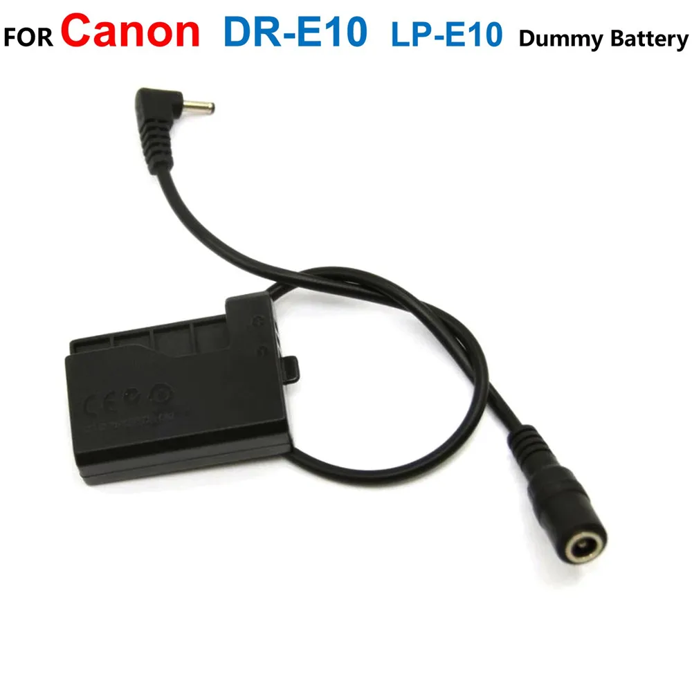 

DR-E10 DC Coupler LP-E10 LC-E10 E10C Dummy Battery With DC Cable For Canon EOS 1100D 1200D 1300D 1500D X50 X70 T3 T5 T6 X80 X90