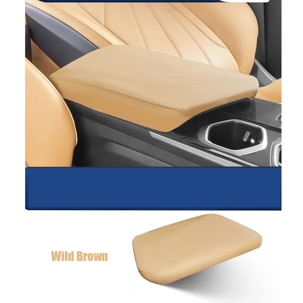 For GEELY BOYUE L Atlas L 2023 2024 Leather Car Central Control Armrest Box Organizer Surface protective Cover Trim modification