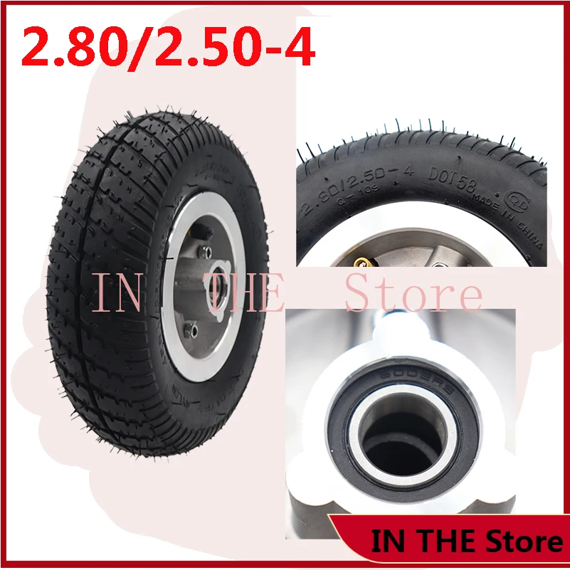 2.80 / 2.50-4 tire hub wheel 8 inch  pneumatic  suitable for electric scooter  chair trolley