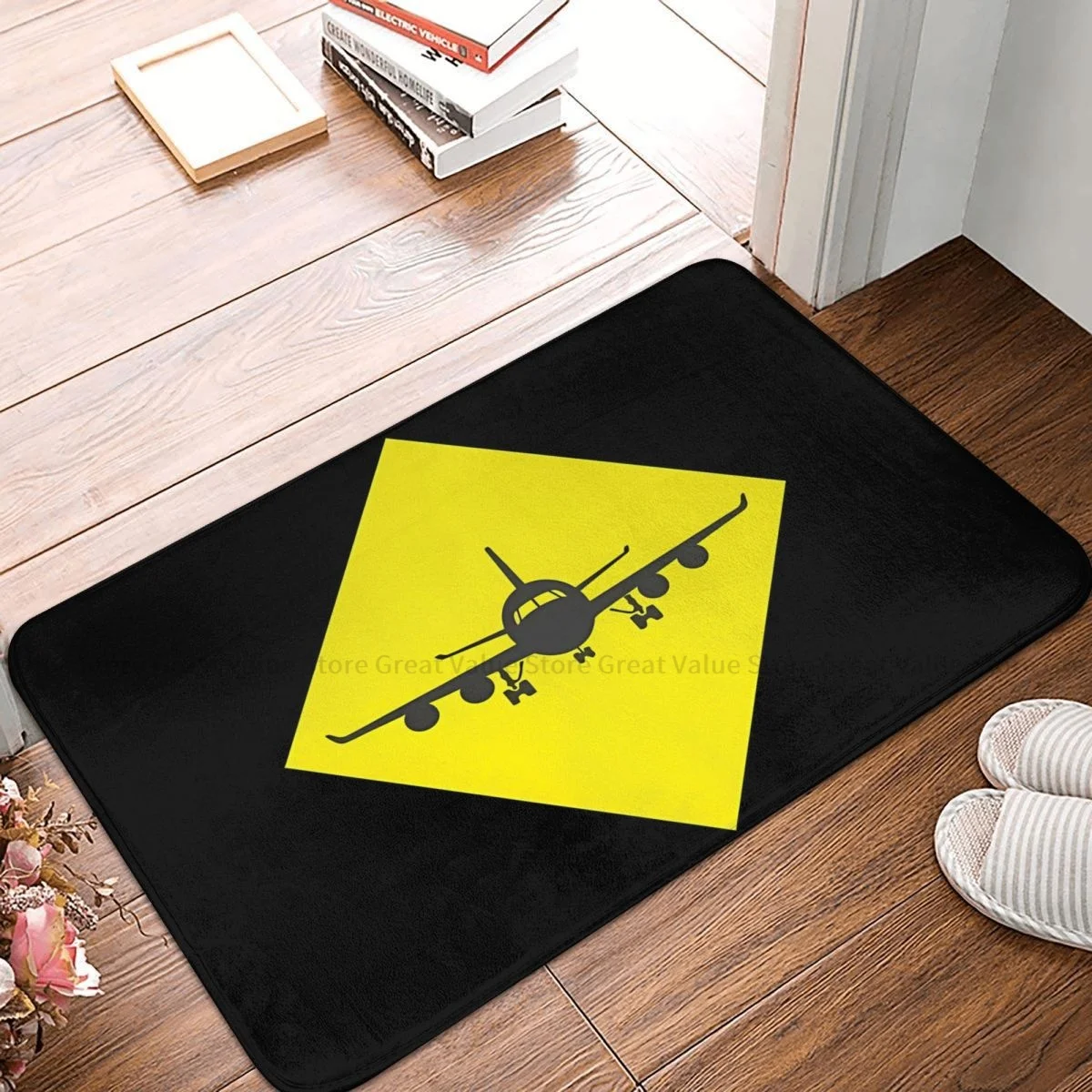 Arrivals and Departures Anti-Slip Doormat Living Room Mat Airplane Flight Sign Floor Carpet Entrance Door Rug Indoor Decorative