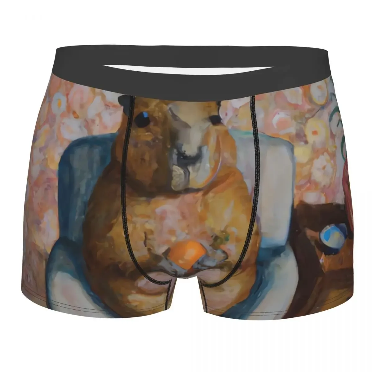 Enjoying An Orange Man's Boxer Briefs Underwear Capybara Highly Breathable Top Quality Gift Idea