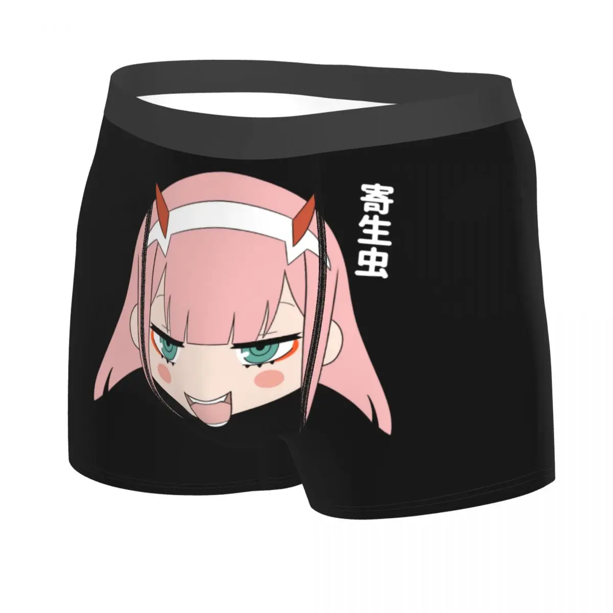 Custom Kawaii Zero Two Underwear Men Stretch Darling In The Franxx Anime Boxer slip Shorts mutandine mutande morbide per Homme