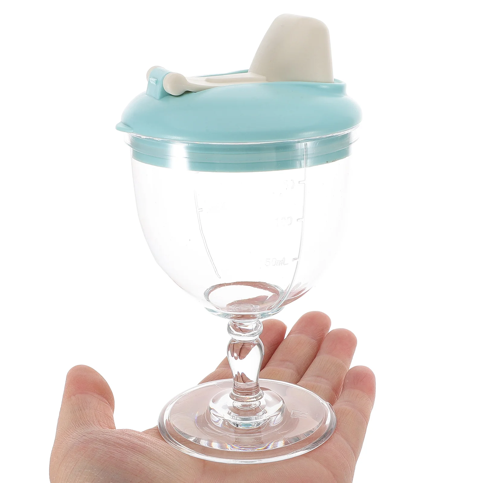 Plastic Goblet Cup Baby Cup Glass Beverage Mug 150ml Milk Bottle With Lid For Kids On Birthday Party Or Celebration P