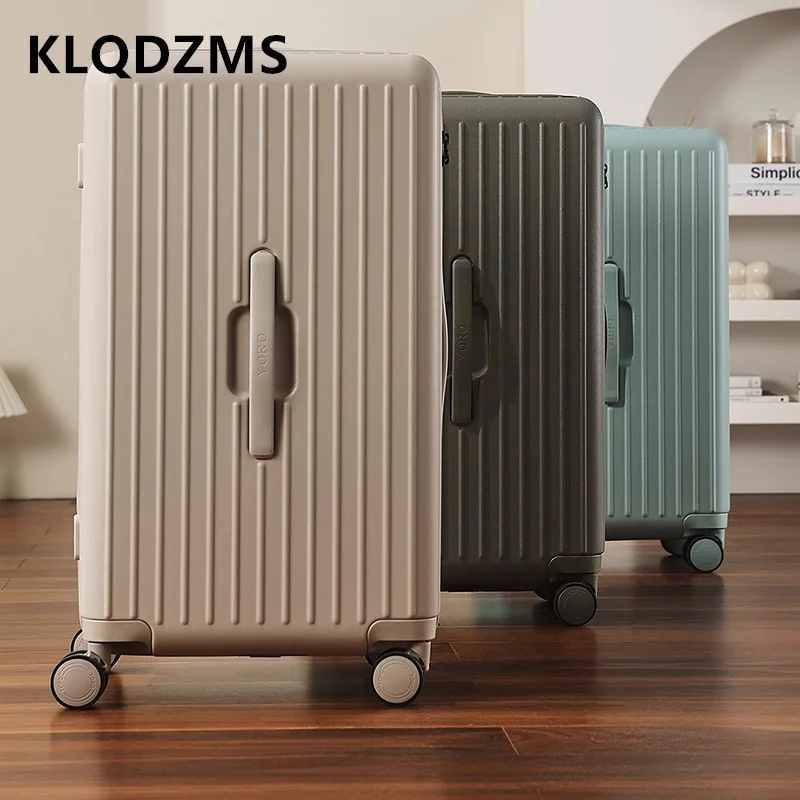 

KLQDZMS 24"26"28"30" Luggage New 20 Inches Boarding Box ABS + PC Large Capacity Trolley Case Women's Travel Bag Suitcase