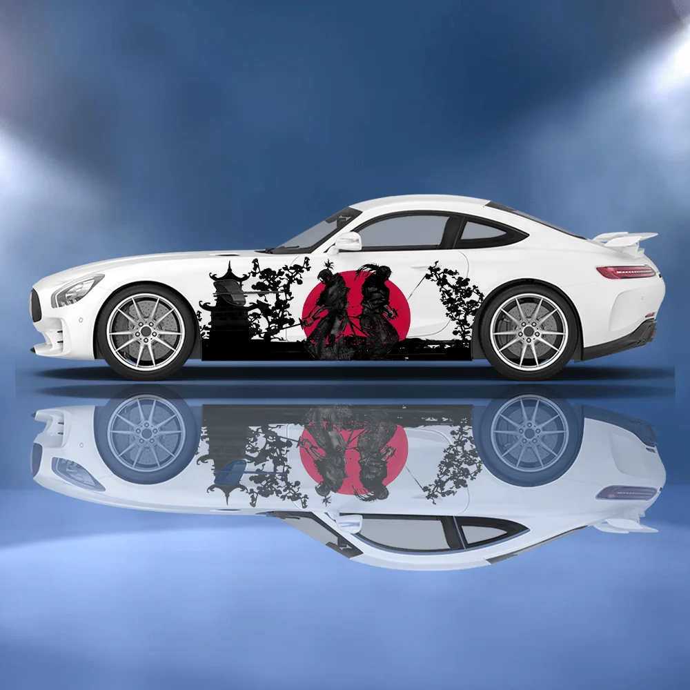 

Креативные наклейки с пейзажами, волнами, японскими самураями, солнечными мотивами, автомобильные наклейки, наклейки на весь кузов, декоративные наклейки, наклейки для защиты от царапин.