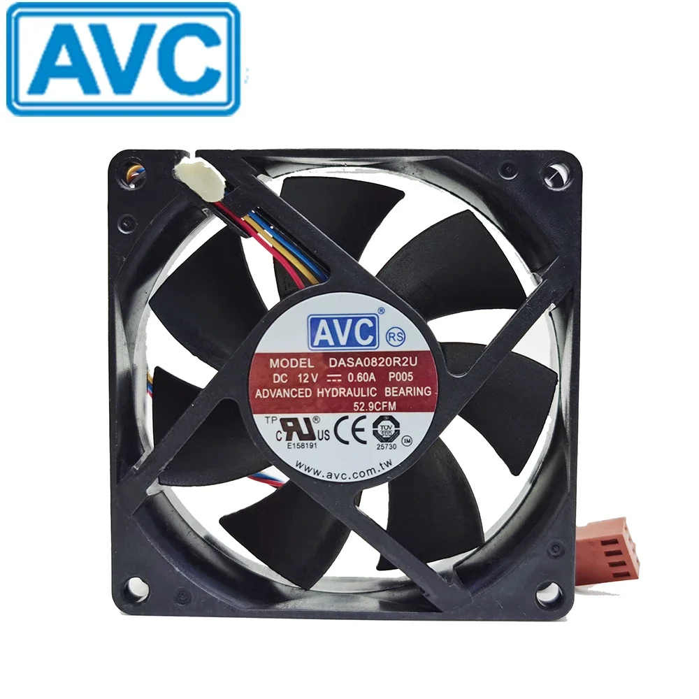 NEW For AVC 8020 DASA0820R2U 12V 0.6A 4Wire For Optiplex 790 990 SFF Case Cooling Fan 80x80x20mm