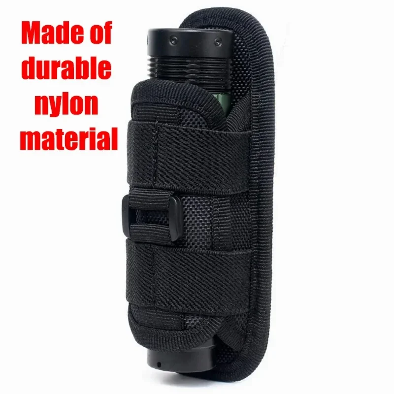 Tactical Flashlight Pouch Belt Torch Bag Durable Hunting Lighting Accessory Survival Kits 360 Degree Holster Rotary Torch Case gallery 4