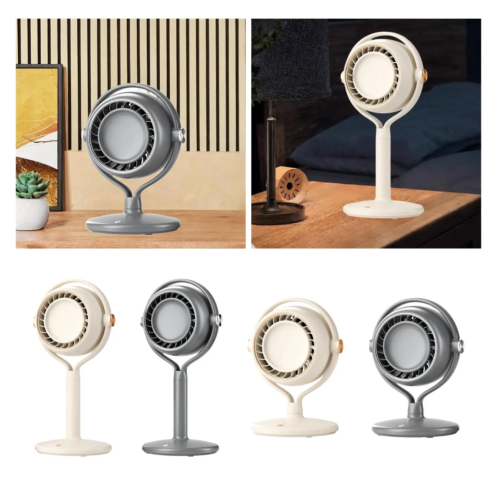 Portátil Silencioso Multifuncional Fan, Personal Fan, Desktop Fan, USB Desk Fan para Camping, Beach Table, Home Travel, Ajuste de 3 velocidades