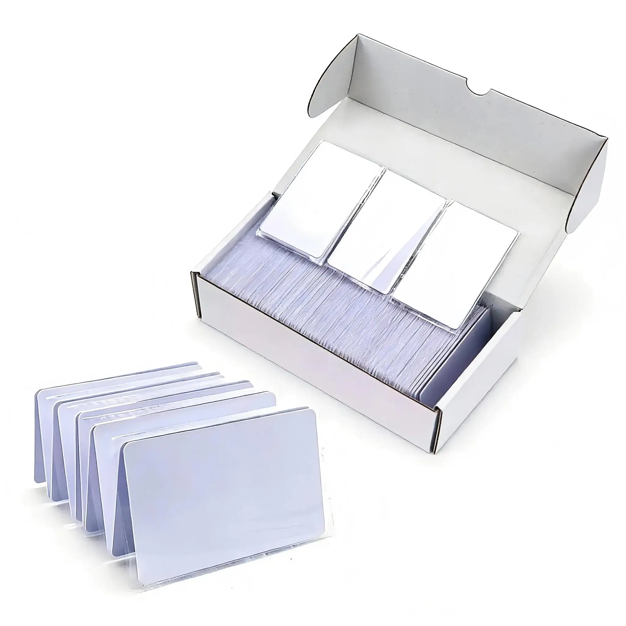 50PCS High Glossy Blank PVC Card Waterproof Double Sided Printing ThankYou ID Business Card Durable Smooth Surface Not NFC Card