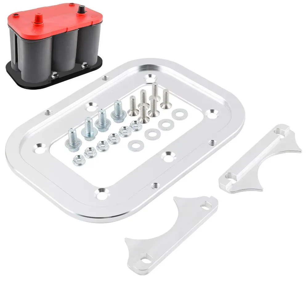 Billet Battery Tray Car Parts Battery Relocation Holder Tray/Hold Down Mount Bracket For Optima D34 34/78