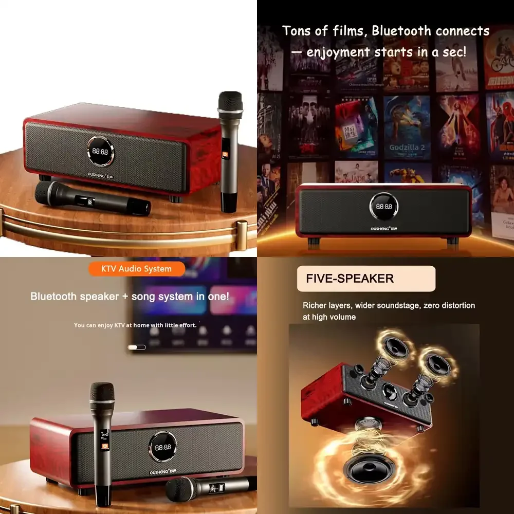 

Professional Bluetooth Karaoke Machine Speaker Home Theater System for Karaoke Enthusiasts