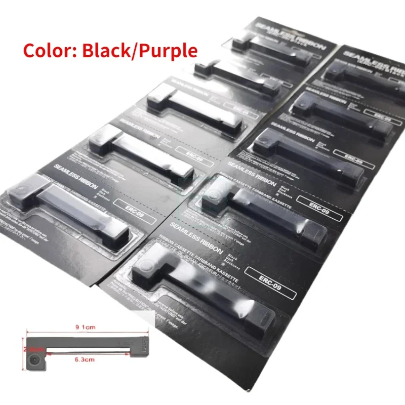 Black Purple ERC09 ERC-09  ERC09B  Seamless Ribbon for use in Fit For Epson M160 M180 M190 M191G M163 M164 M181 M182