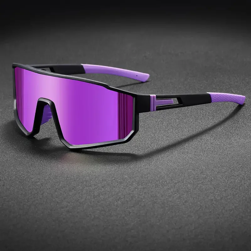 Gafas de ciclismo con montura grande para deportes al aire libre para hombre a la moda, gafas de una sola pieza a prueba de viento para montañismo para mujer, nuevo esquí