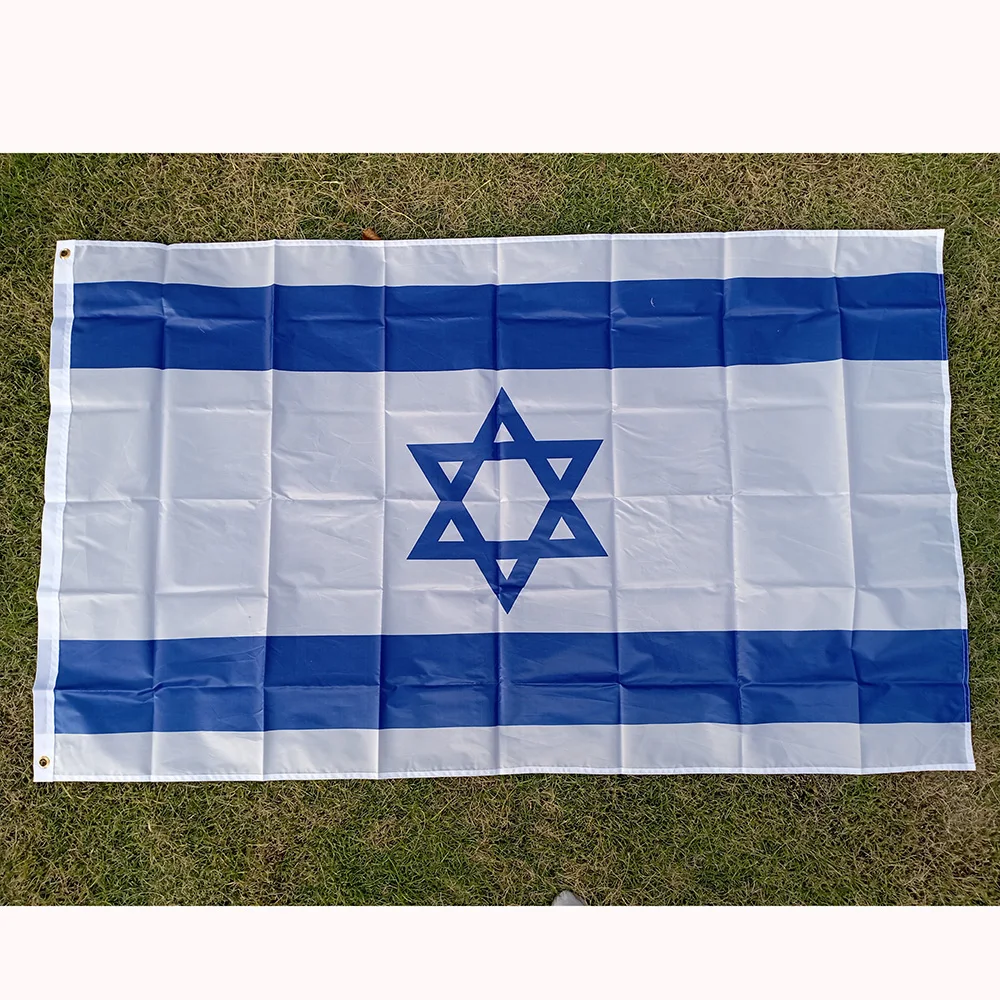 aerlxemrbrae90X150cm إسرائيل العلم الوطني معلقة البوليستر ISR IL الأعلام الوطنية الإسرائيلية راية ديكور المنزل