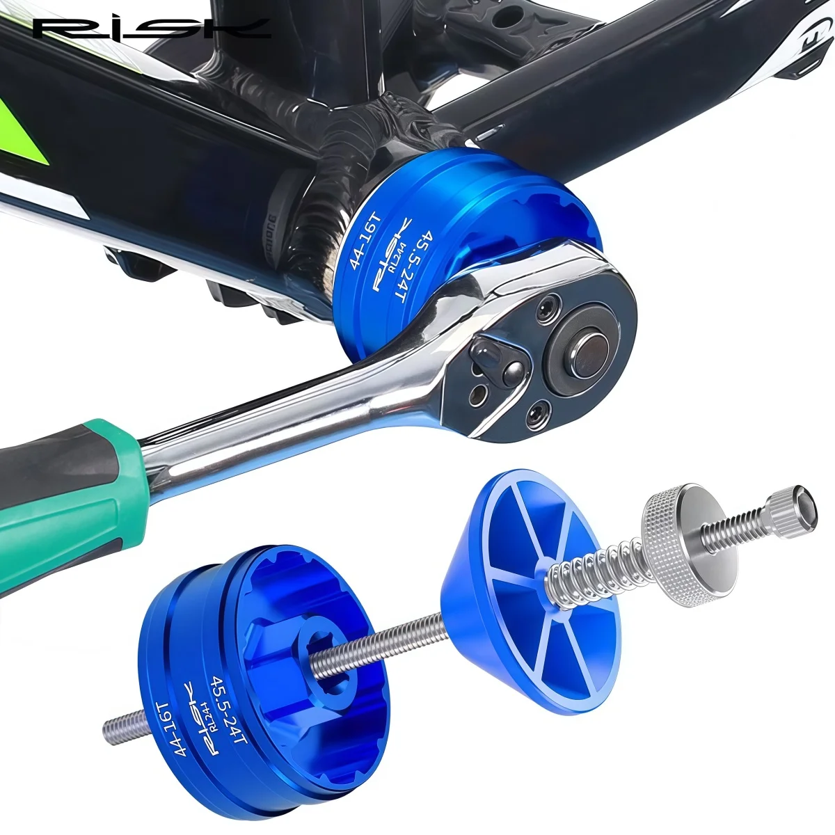 RISK Bike Bottom Bracket Wrench Set For Hollow Integrated Mid BB – For SRAM DUB GXP ＆ SHIMANO BB52 RS500 BBR60 MT800 BBR9100