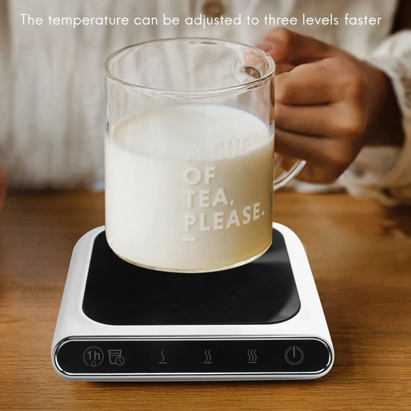 Scalda tazza da caffè per scrivania 3 marce temperatura costante regolabile 55 °C scalda tazza con promemoria acqua bevanda Home Office