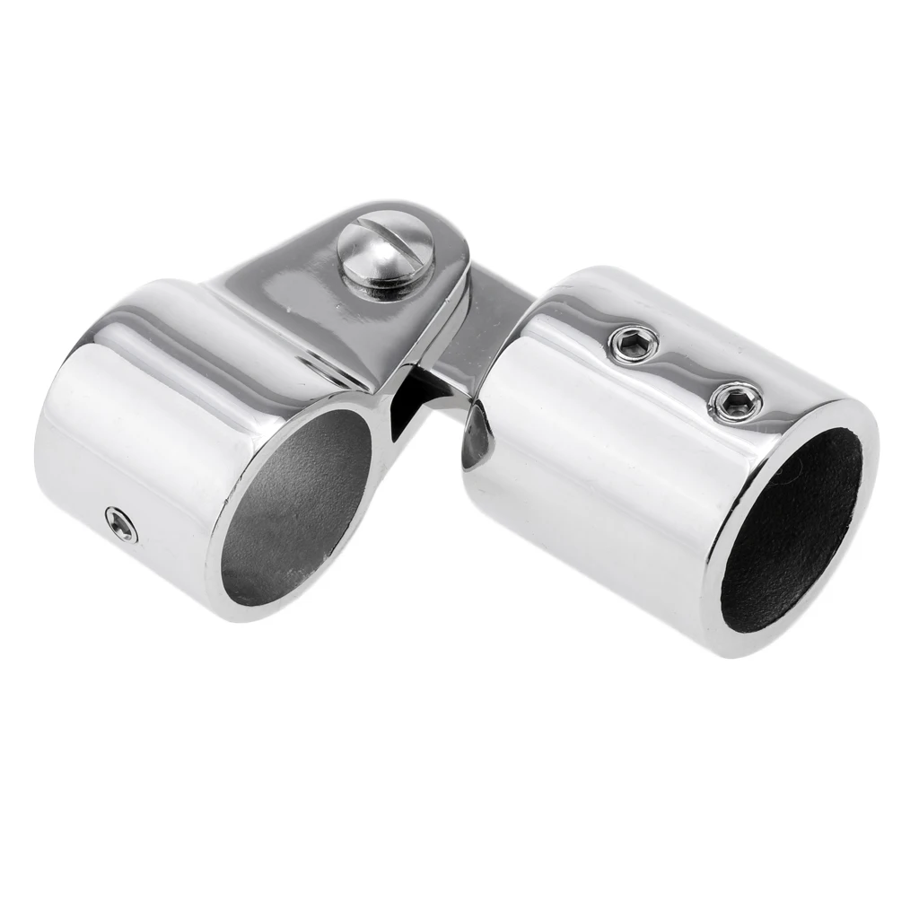 Marine Boat Awning Hand Rail Fitting 1 Inch (25mm) Elbow, 316 Stainless Steel Deck Hardware-Silver