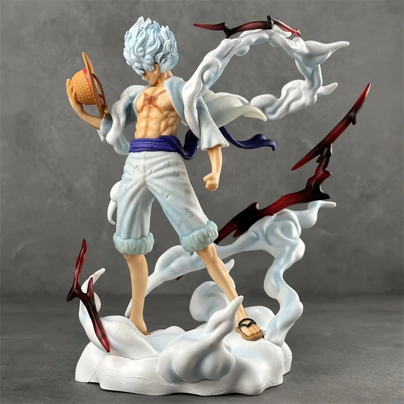 Bandai figura de uma peça minha postura de pé nika luffy cena de batalha gk estátua anime estatueta modelo sala ornamento de mesa