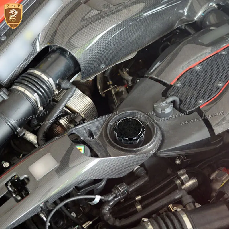 Protector de la Tapa del Tanque de Combustible para Ferrari 488 GTB Spider, Diseño OEM, Cubierta Decorativa de Fibra de Carbono, Accesorios para Auto
