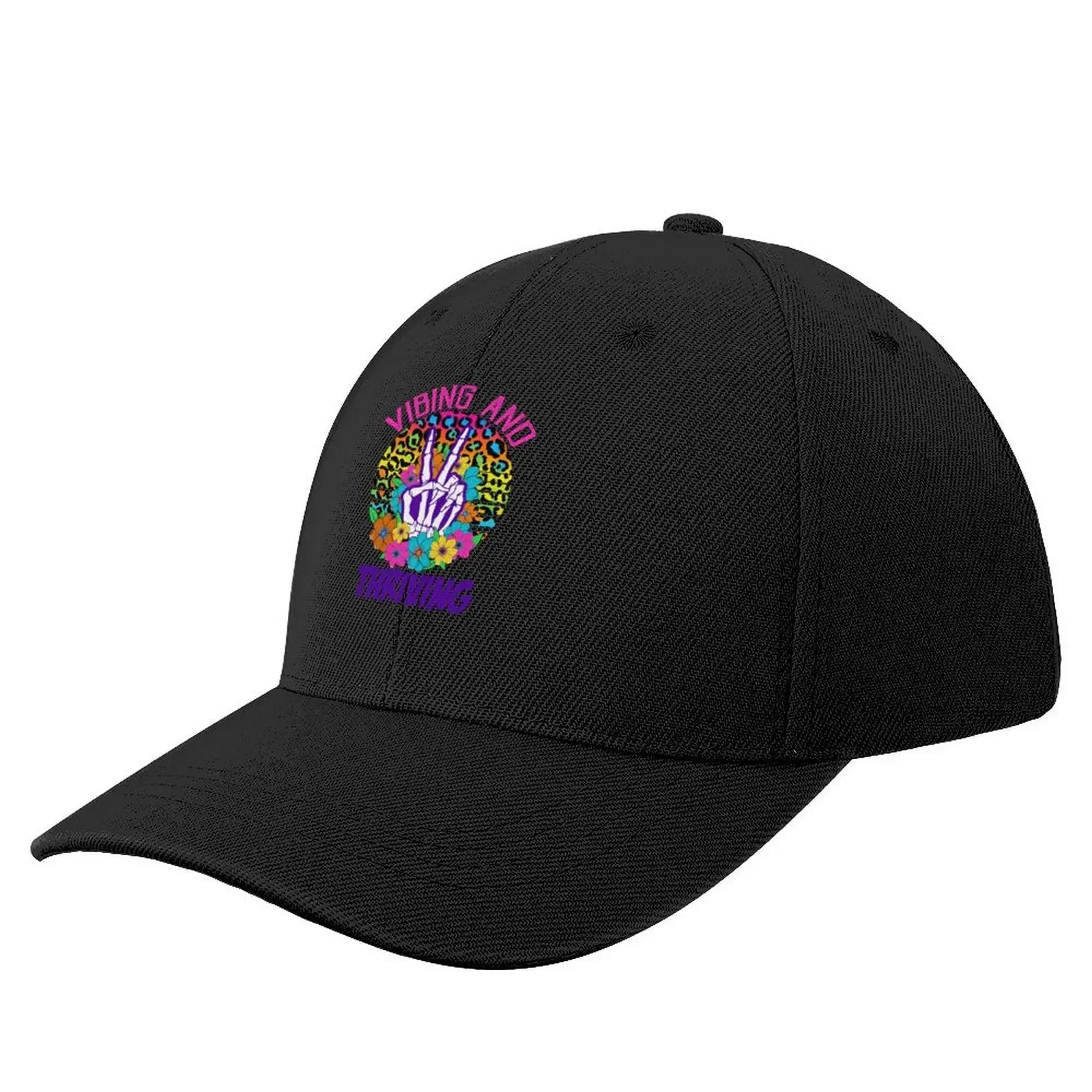 

Vibing and thriving retro art - Cool vibing vintage hippy digital art Baseball Cap Sports Cap Women's Men's